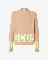 Gcds Cotton Low Band Sweater : Men Knitwear Beige | GCDS Spring/Summer 2023